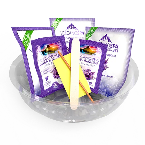 LA PALM Volcano Spa Manicure Bowl Lavender Eruption 30/case