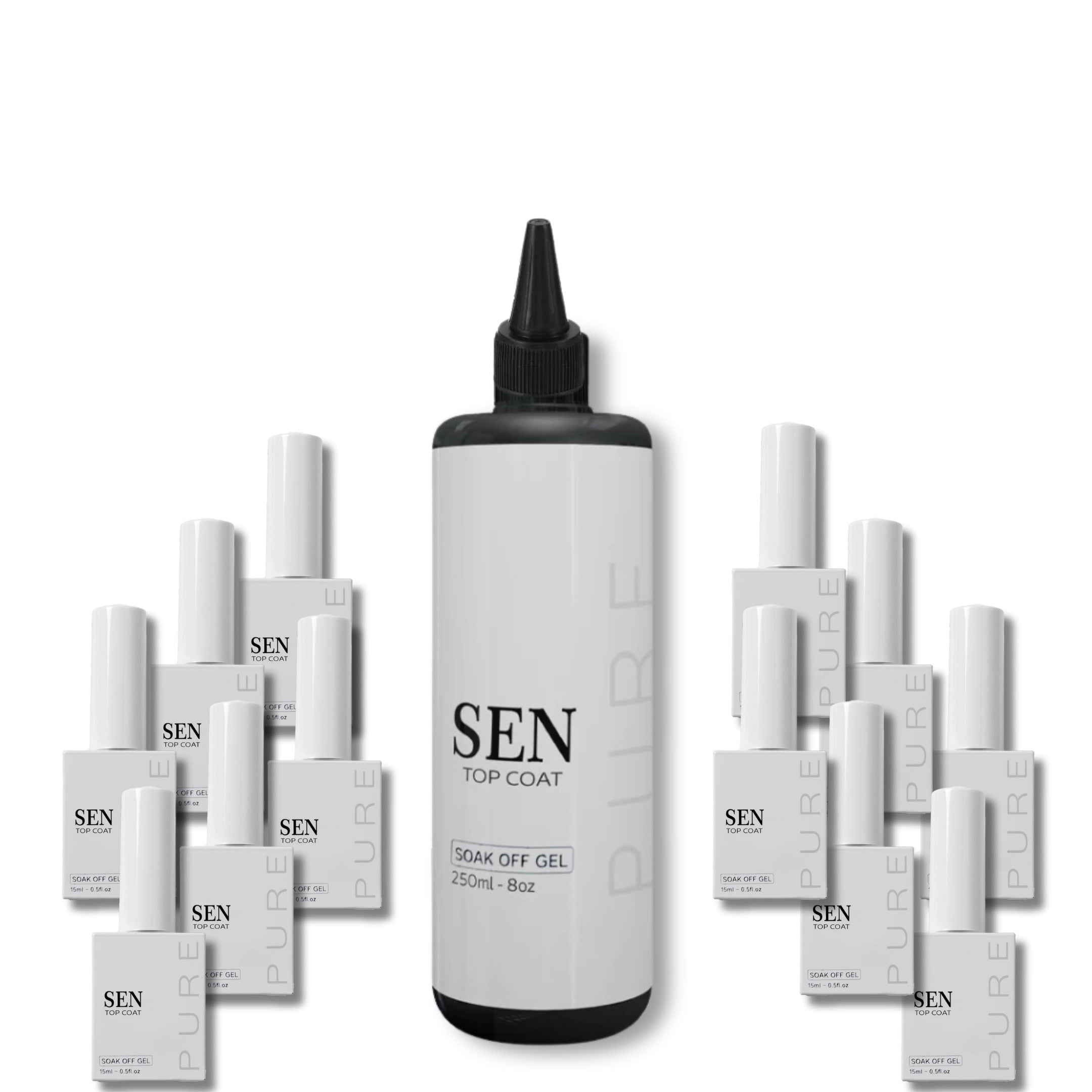 SEN PURE Top Coat 8 oz - 14 Free .5 oz