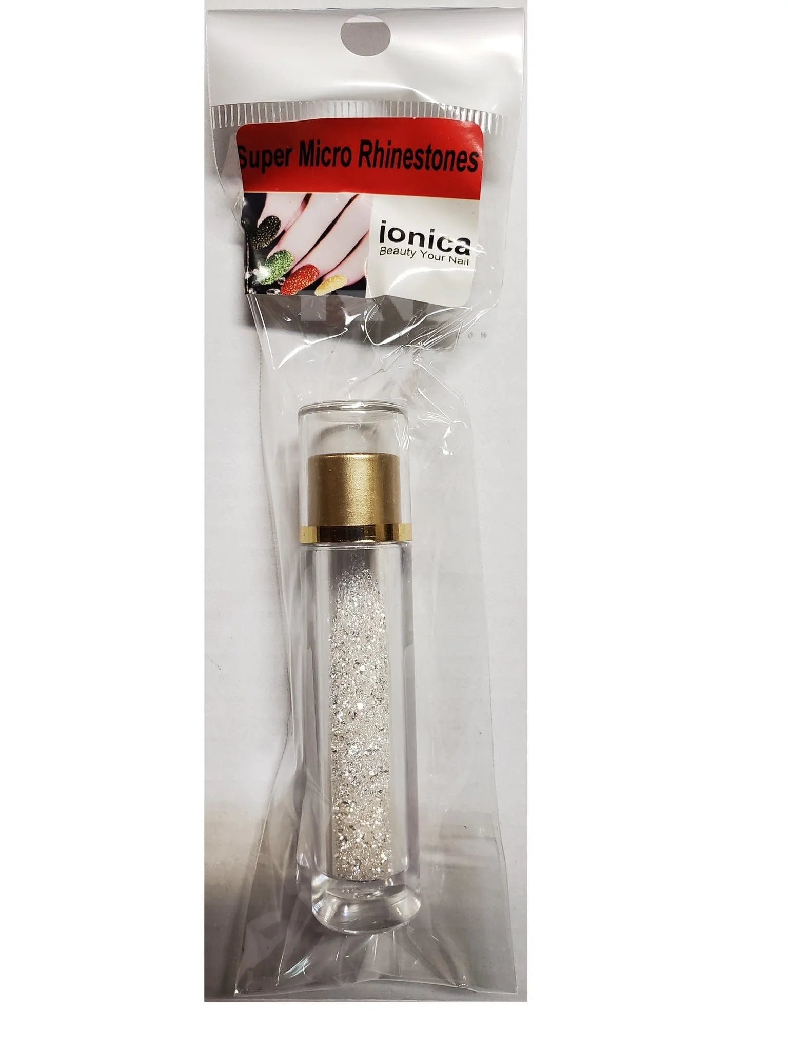 IONICA Micro Rhinestones Bottle Silver Base #2 - Nail Art