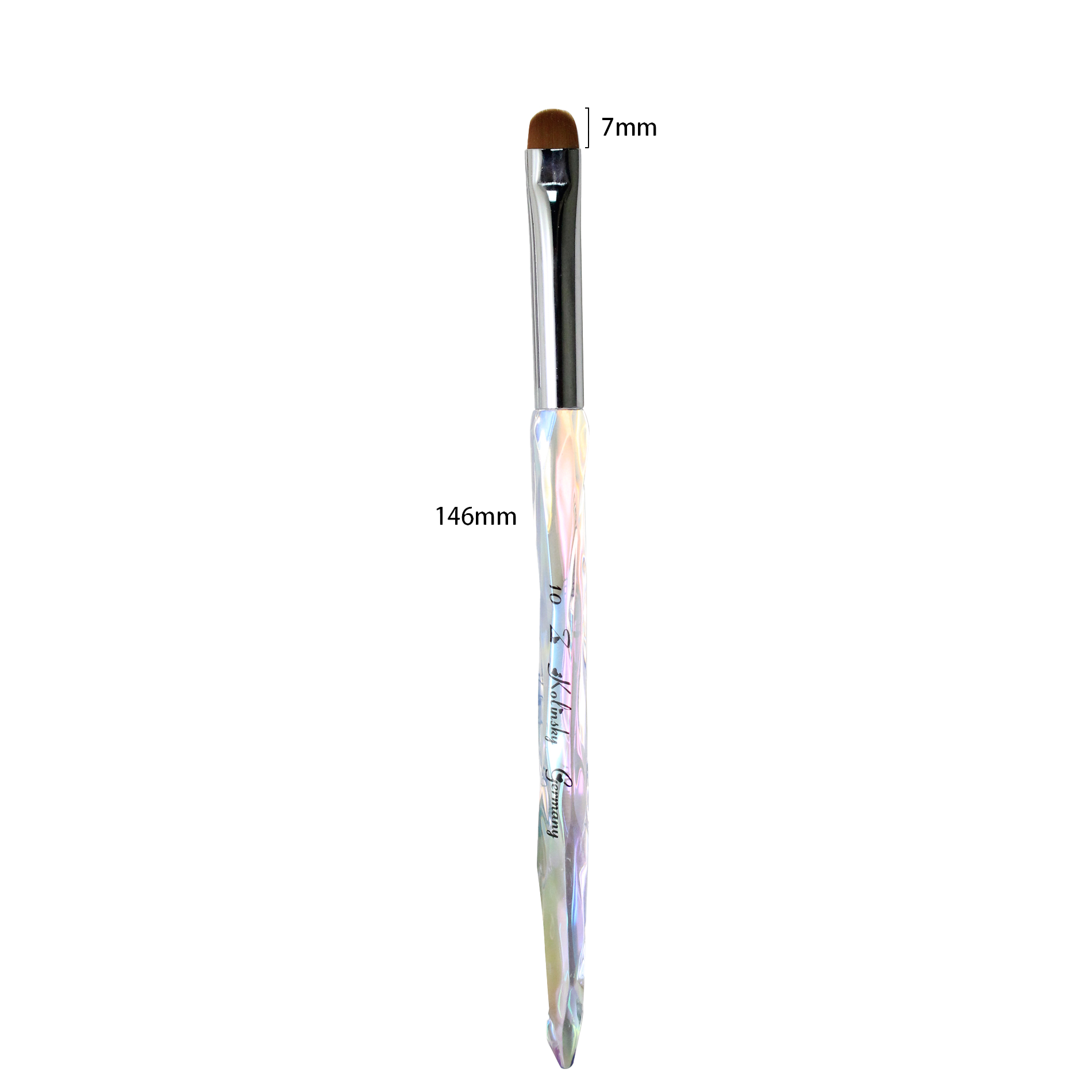Jkio french z brushes - crystal handle - size 10 - nail art