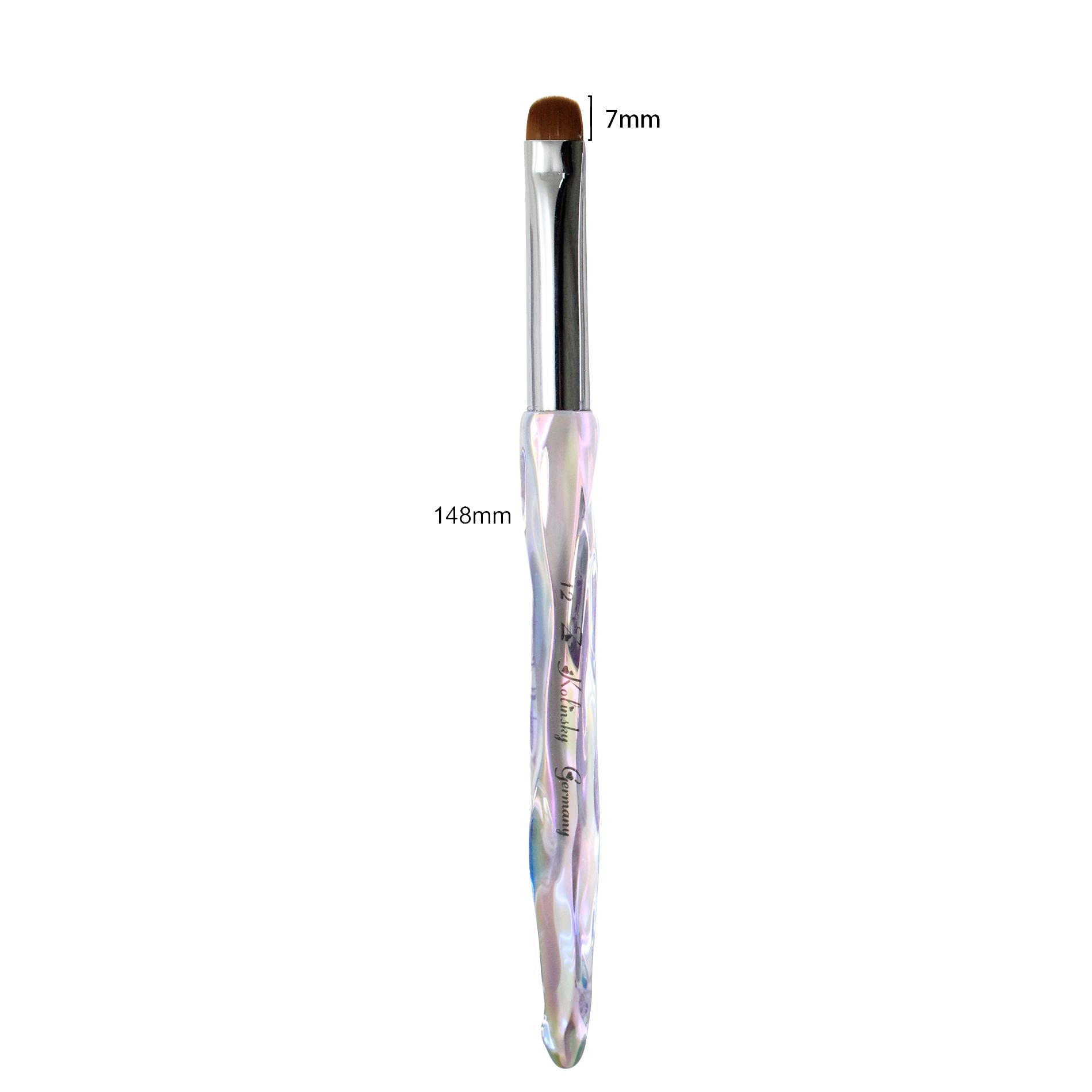 Jkio french z brushes - crystal handle - size 12 - nail art