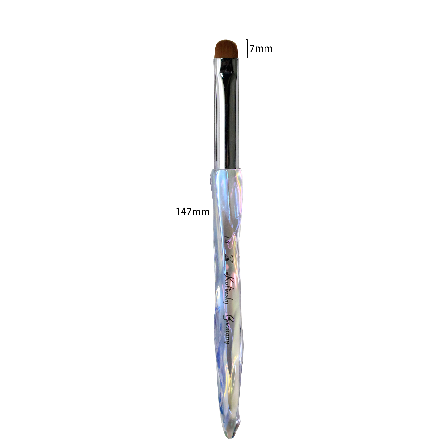 Jkio french z brushes - crystal handle - size 14 - nail art