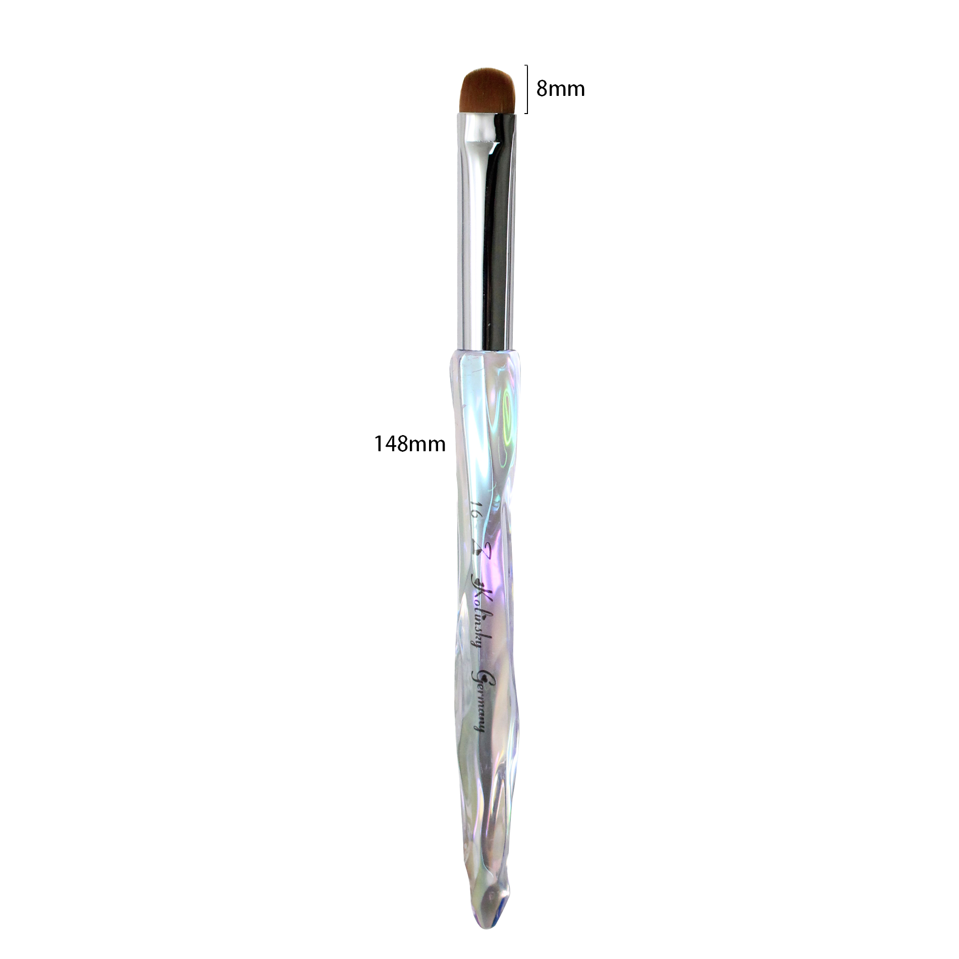 Jkio french z brushes - crystal handle - size 16 - nail art