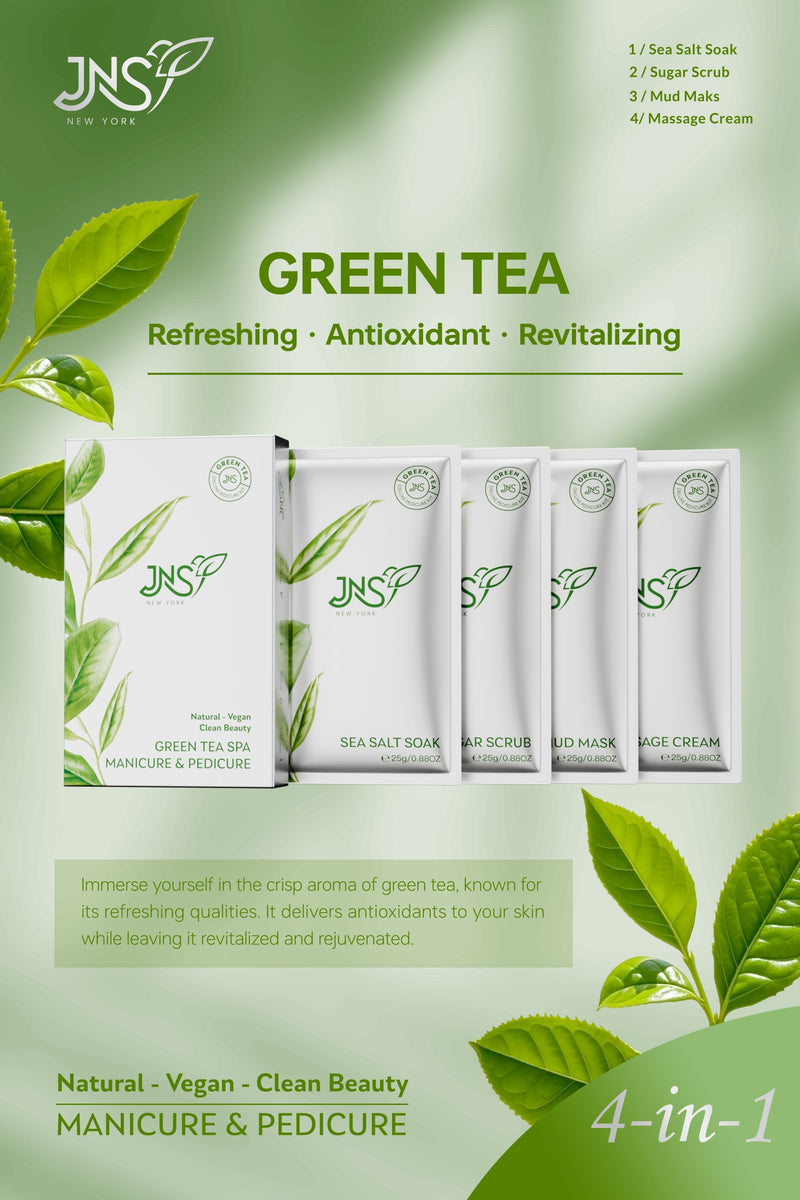 Jns 4 step pedi kit 50pk/case - green tea