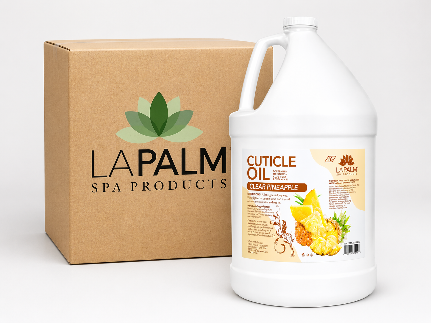 La palm cuticle oil gallon 4/box - pineapple (clear)