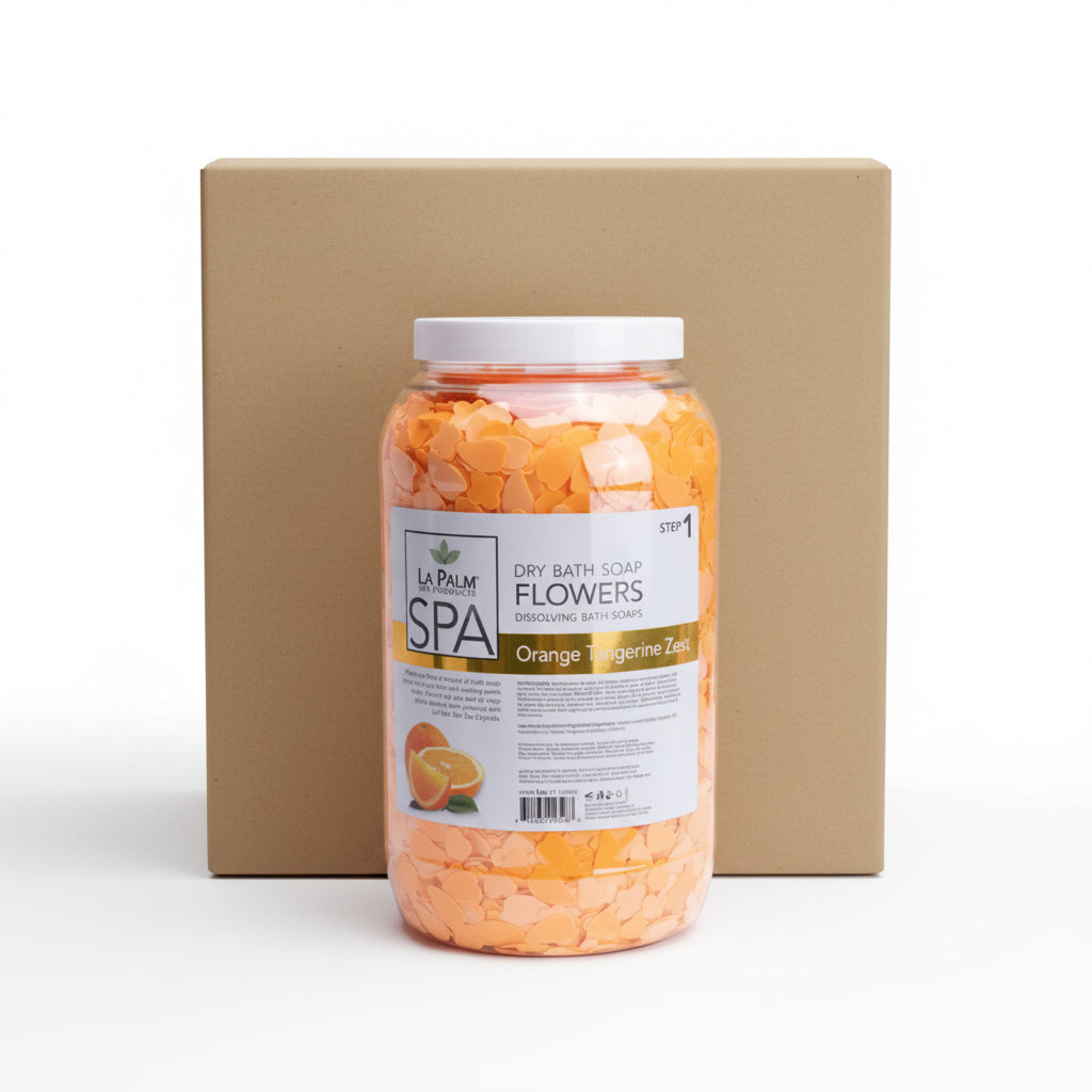 LA PALM Dry Bath Soap Flowers Gallon - Orange Tangerine Zest
