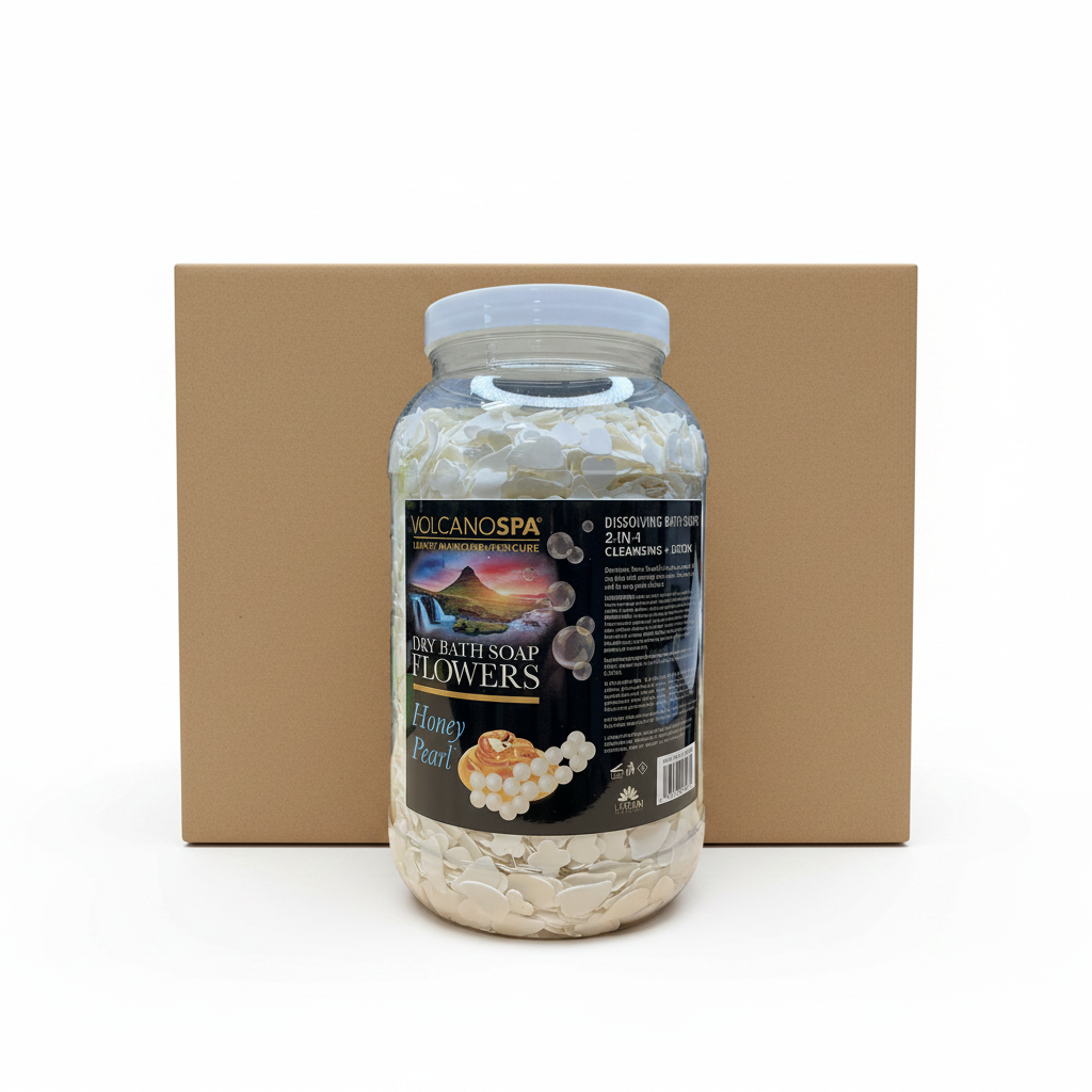 La palm dry bath soap flowers gallon 4/box - honey pearl