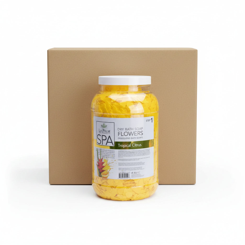 LA PALM Dry Bath Soap Flowers Gallon - Tropical Citrus - Spa