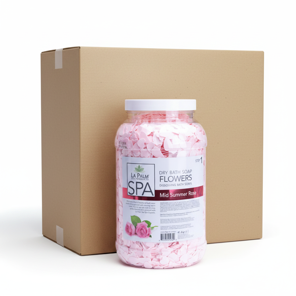 La palm dry bath soap flowers gallon 4/box - rose