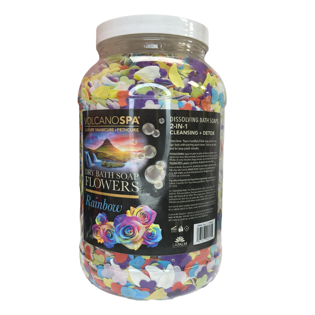 La palm dry bath soap flowers gallon 4/box - rainbow