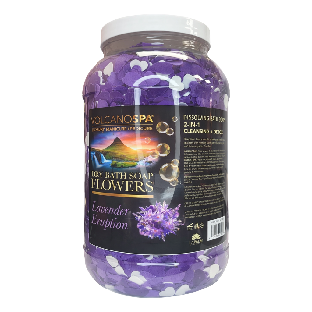 La palm dry bath soap flowers gallon 4/box - sweet lavender