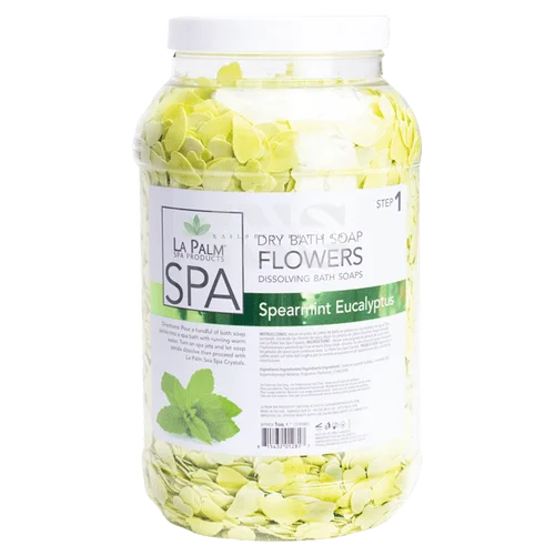 LA PALM Dry Bath Soap Flowers Gallon - Spearmint - Spa