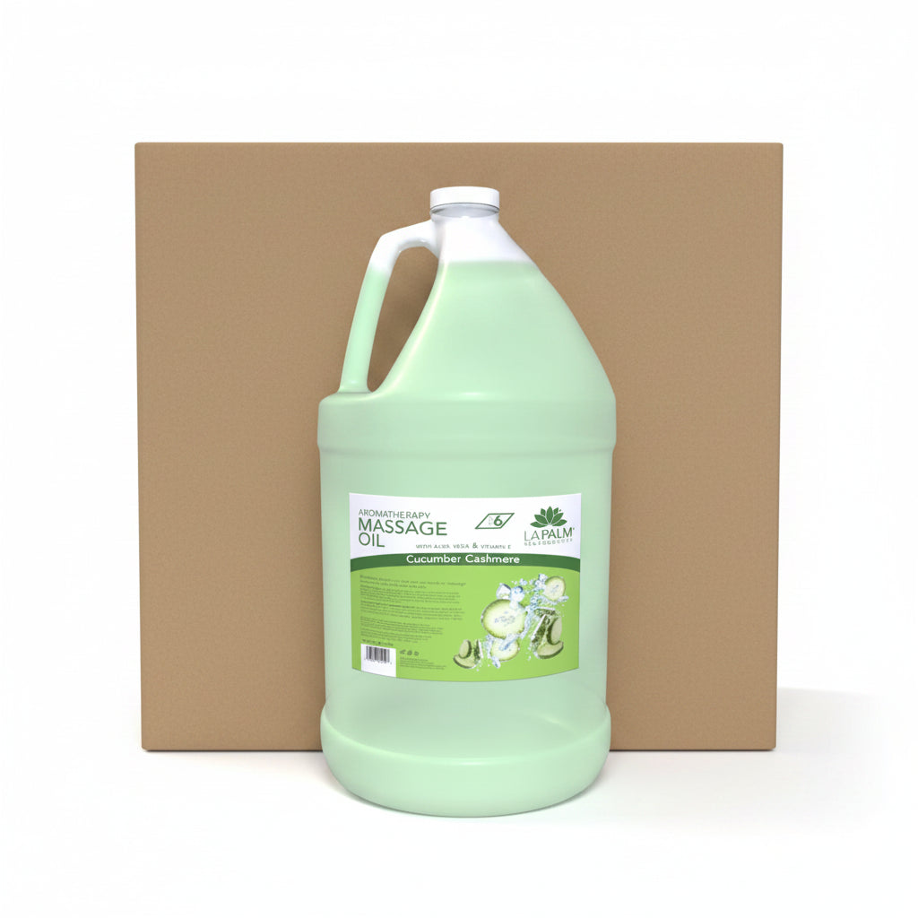 La palm massage oil gallon 4/box - cucumber cashmere
