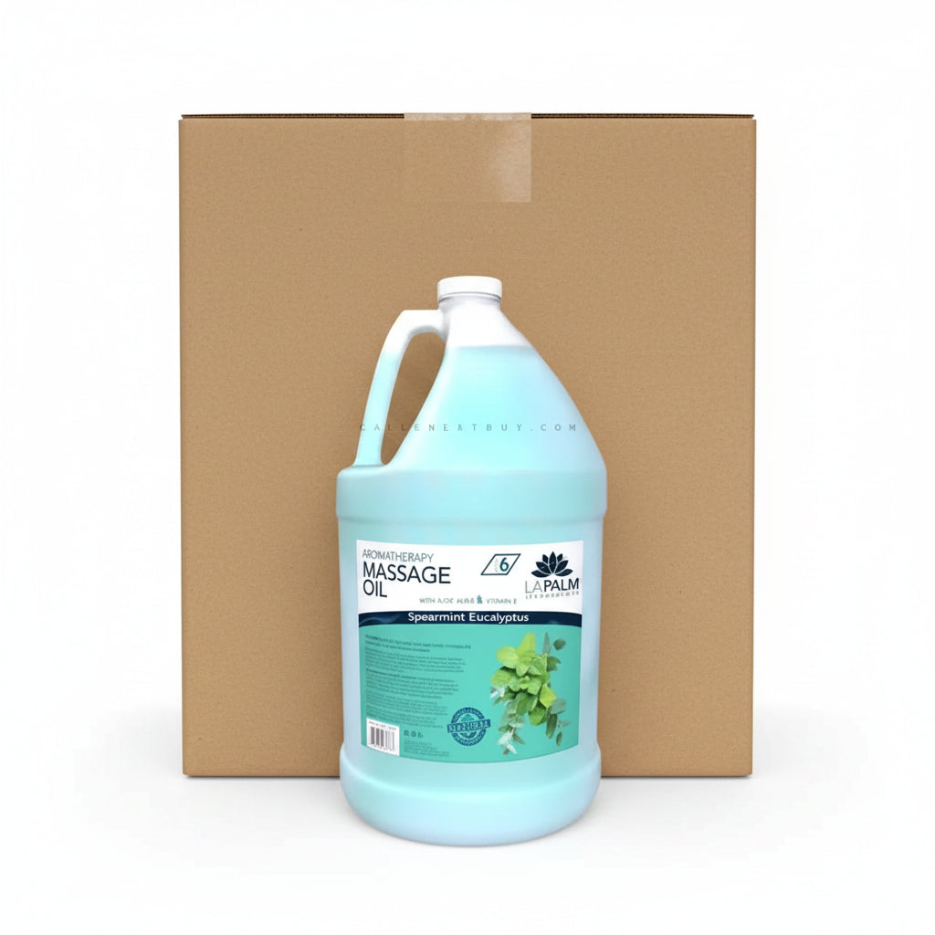 LA PALM Massage Oil Spearmint Eucalyptus Gallon - Spa