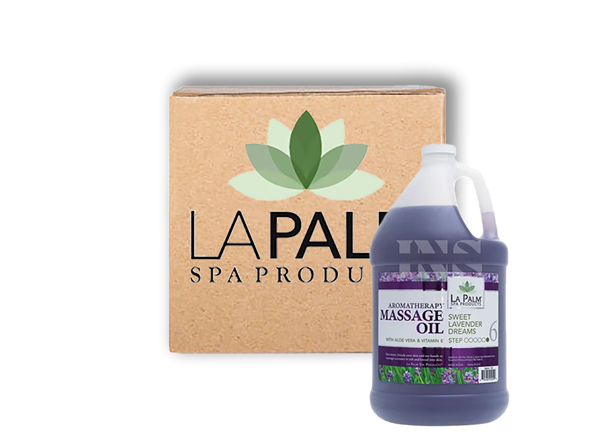 La palm massage oil gallon 4/box - sweet lavender
