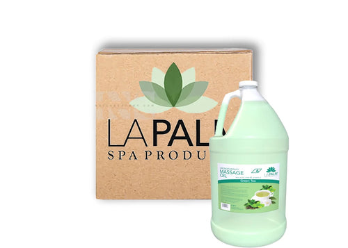 LA PALM Massage Oil Green Tea Gallon 4/Box