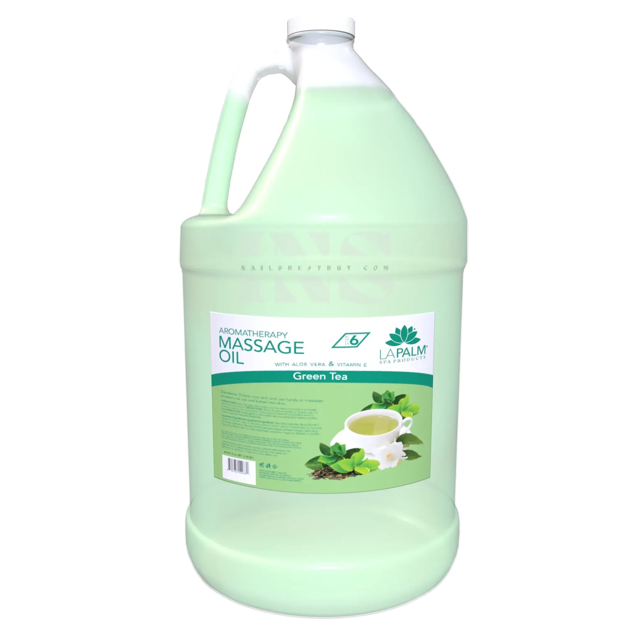 LA PALM Massage Oil Green Tea Gallon 4/Box - Spa Treatment