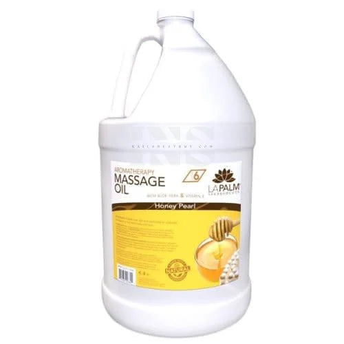 LA PALM Massage Oil Honey Pearl Gallon 4/Box