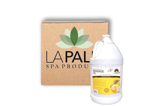 LA PALM Massage Oil Honey Pearl Gallon 4/Box