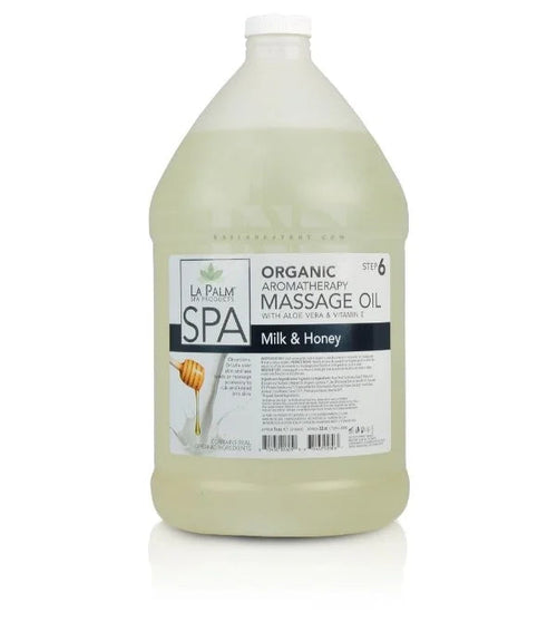 LA PALM Massage Oil Milk & Honey Gallon 4/Box