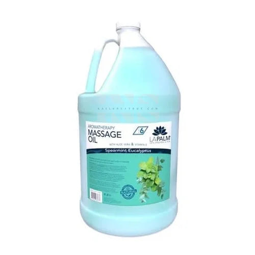 LA PALM Massage Oil Spearmint Eucalyptus Gallon - Spa