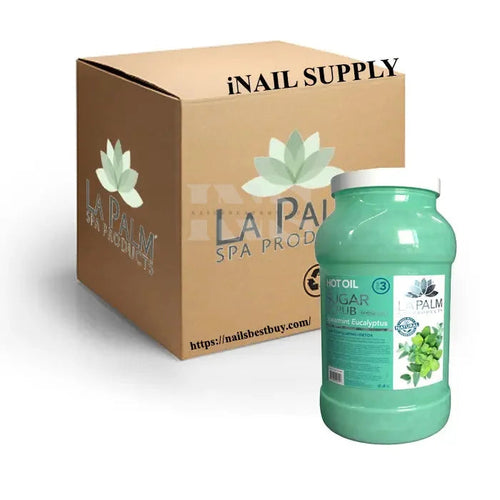 LA PALM Oil Sugar Scrub Spearmint Eucalyptus Gallon 4/box