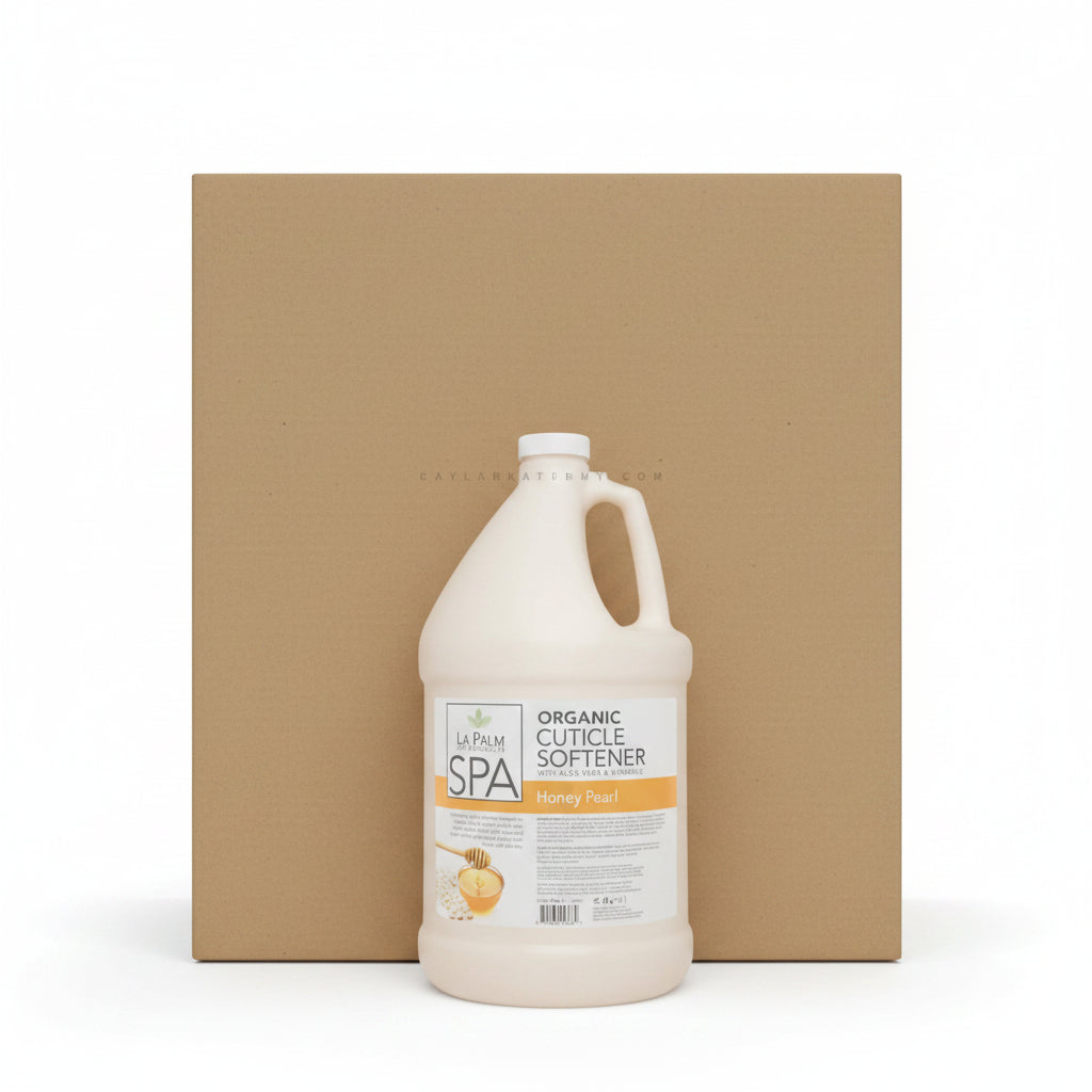LA PALM Organic Cuticle Softener Honey Pearl Gallon 4/Box -