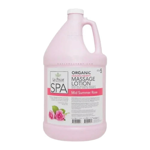 LA PALM Organic Healing Lotion French Rose Gallon 4/Box -