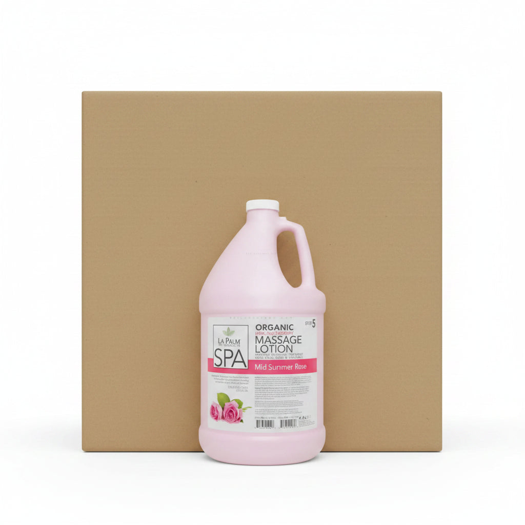 LA PALM Organic Healing Lotion French Rose Gallon 4/Box -