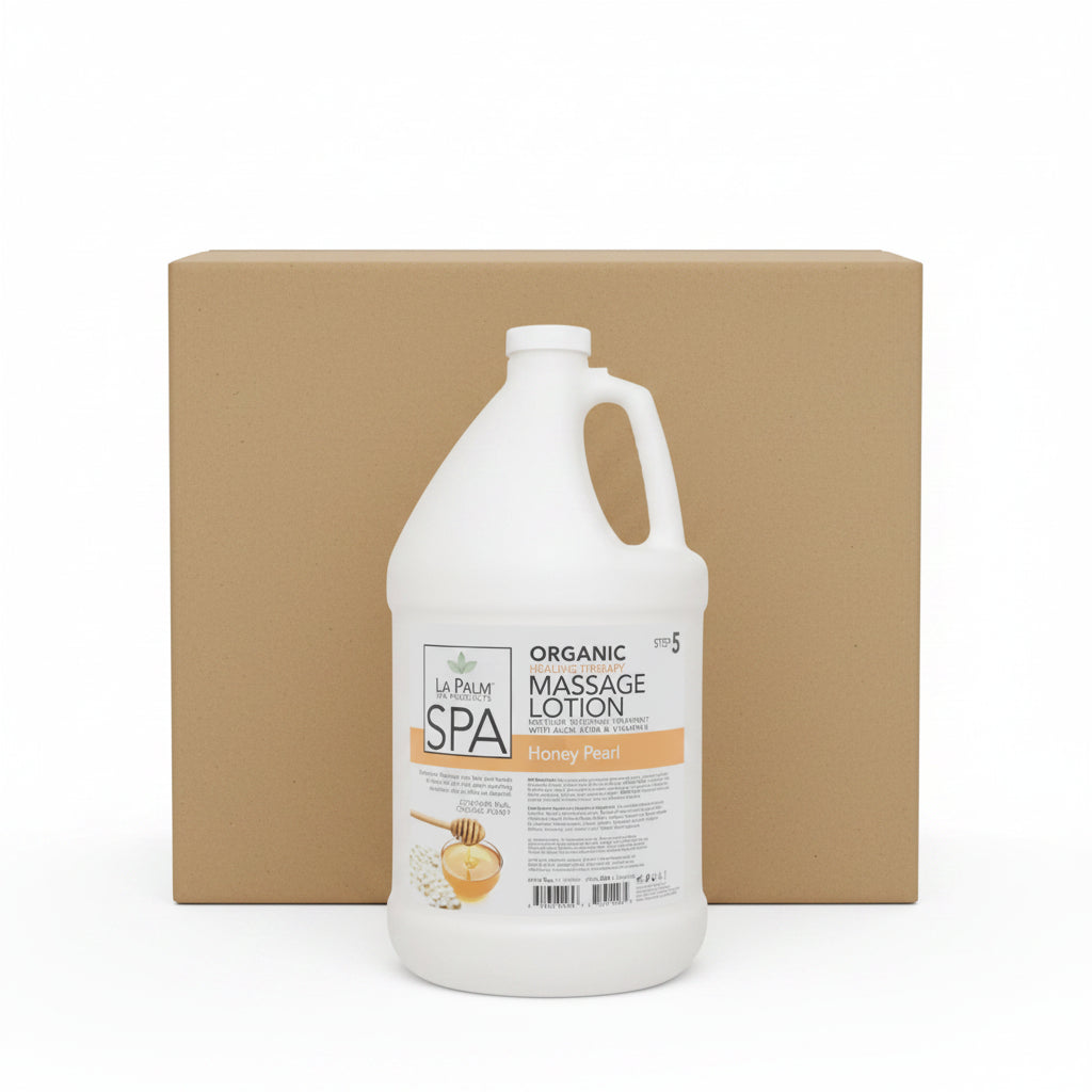 LA PALM Organic Healing Lotion Honey Pearl Gallon 4/Box -