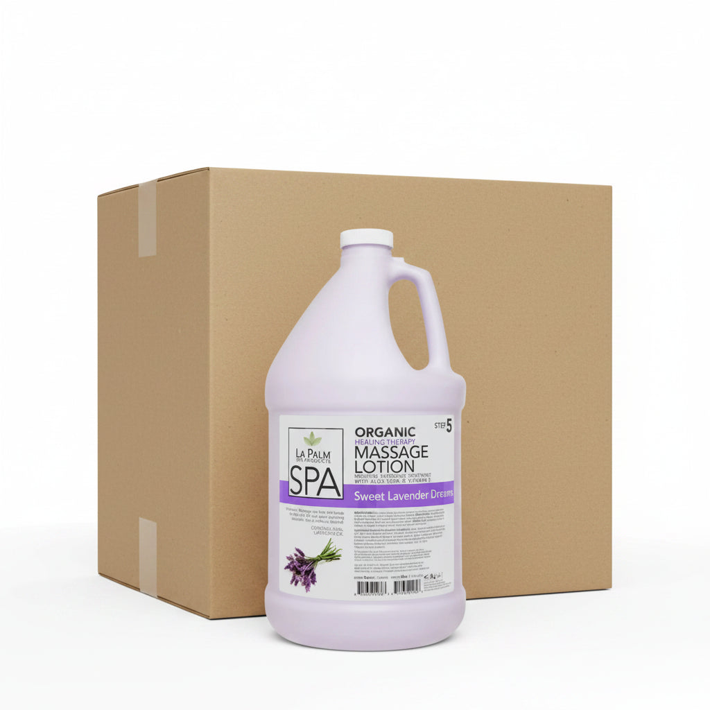 LA PALM Organic Healing Lotion Lavender Gallon 4/Box -
