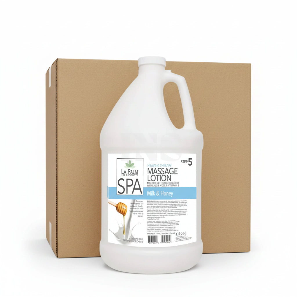 LA PALM Organic Healing Lotion Milk & Honey Gallon 4/Box -