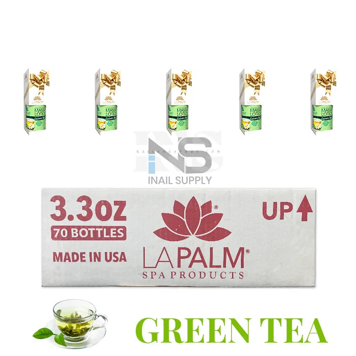 LA PALM Organic Healing Lotion Green Tea 3.3 oz 70/BOX -