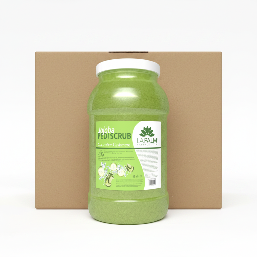 La palm pedi scrub gel gallon 4/box - cucumber cashmere
