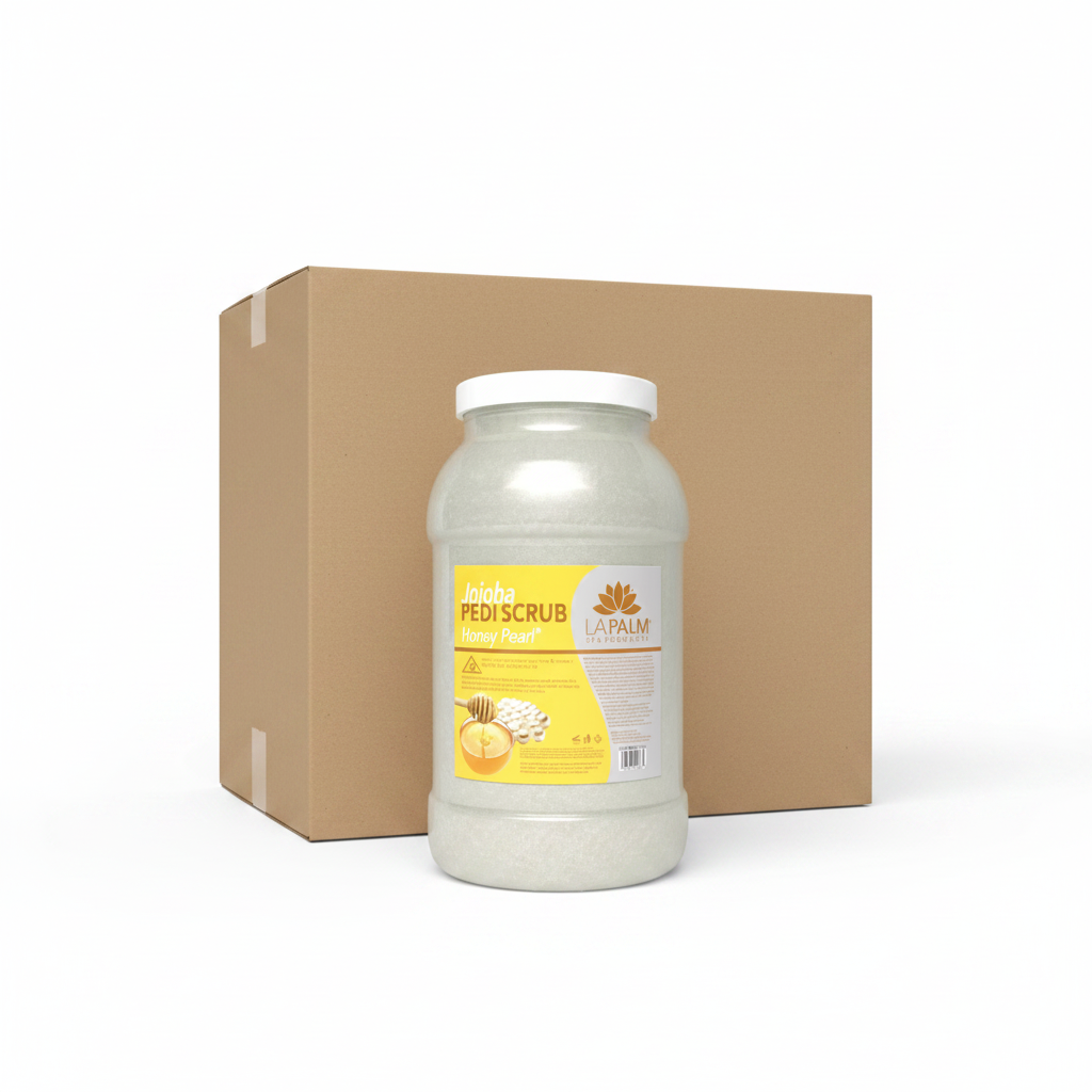 La palm pedi scrub gel gallon 4/box - honey pearl