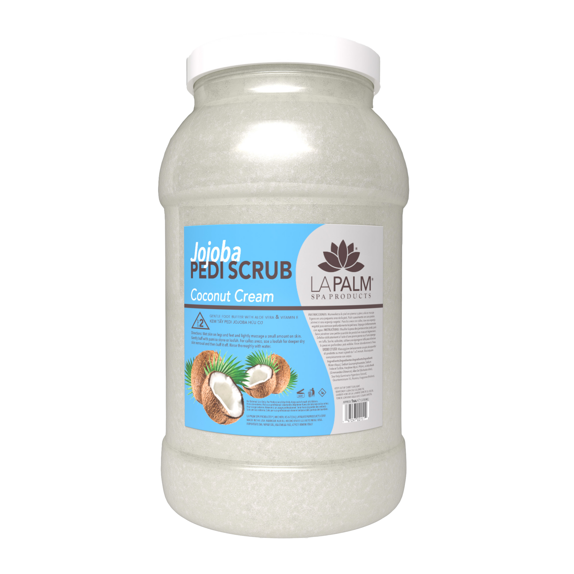 La palm pedi scrub gel gallon single - coconut cream