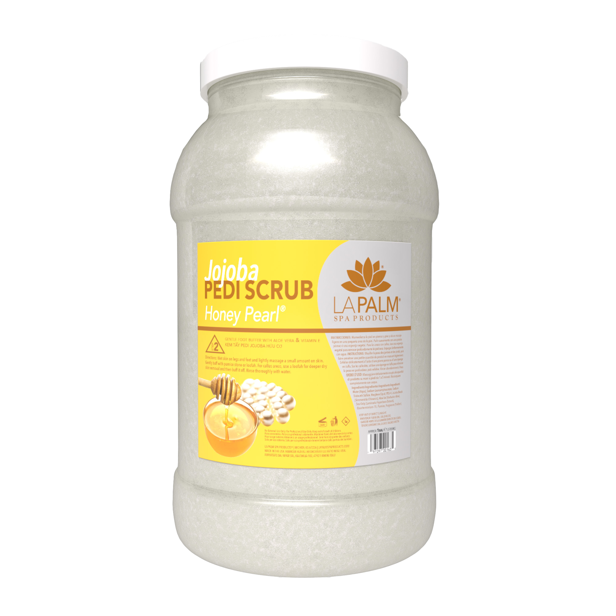 La palm pedi scrub gel gallon single - honey pearl