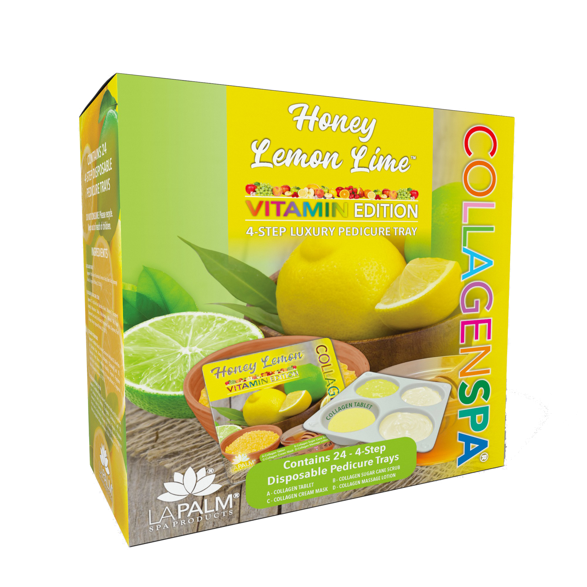 La palm pedicure tray 24/box - lemon lime