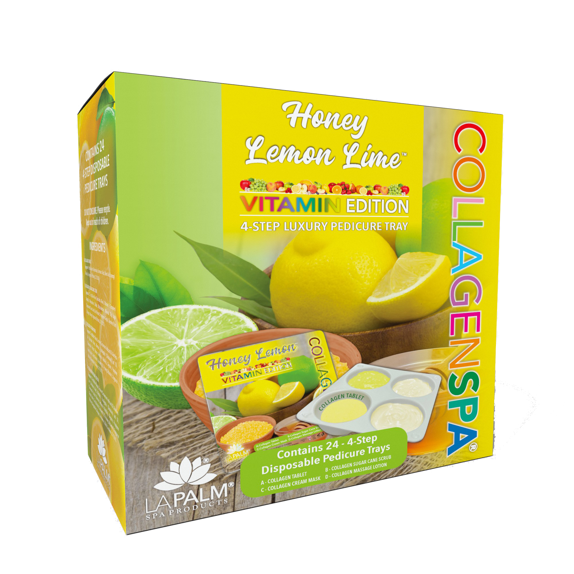 La palm pedicure tray 24/box - lemon lime