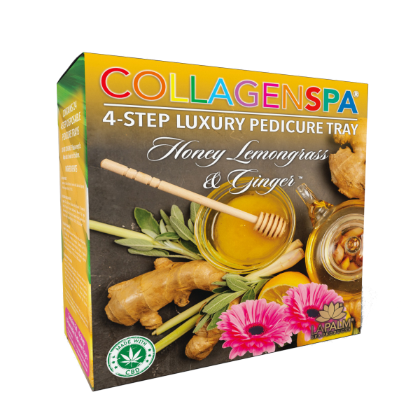 La palm pedicure tray 24/box - lemongrass