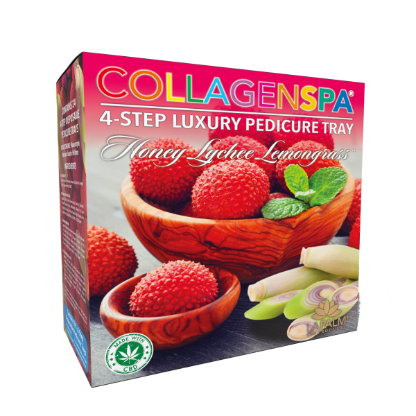 La palm pedicure tray 24/box - lychee lemongrass