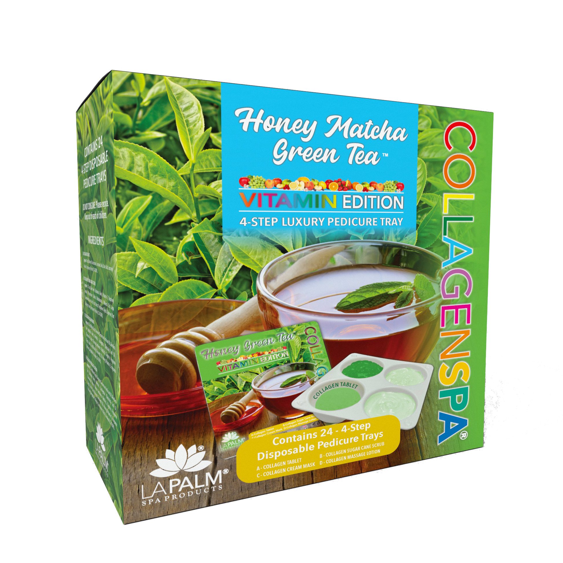 La palm pedicure tray 24/box - matcha green