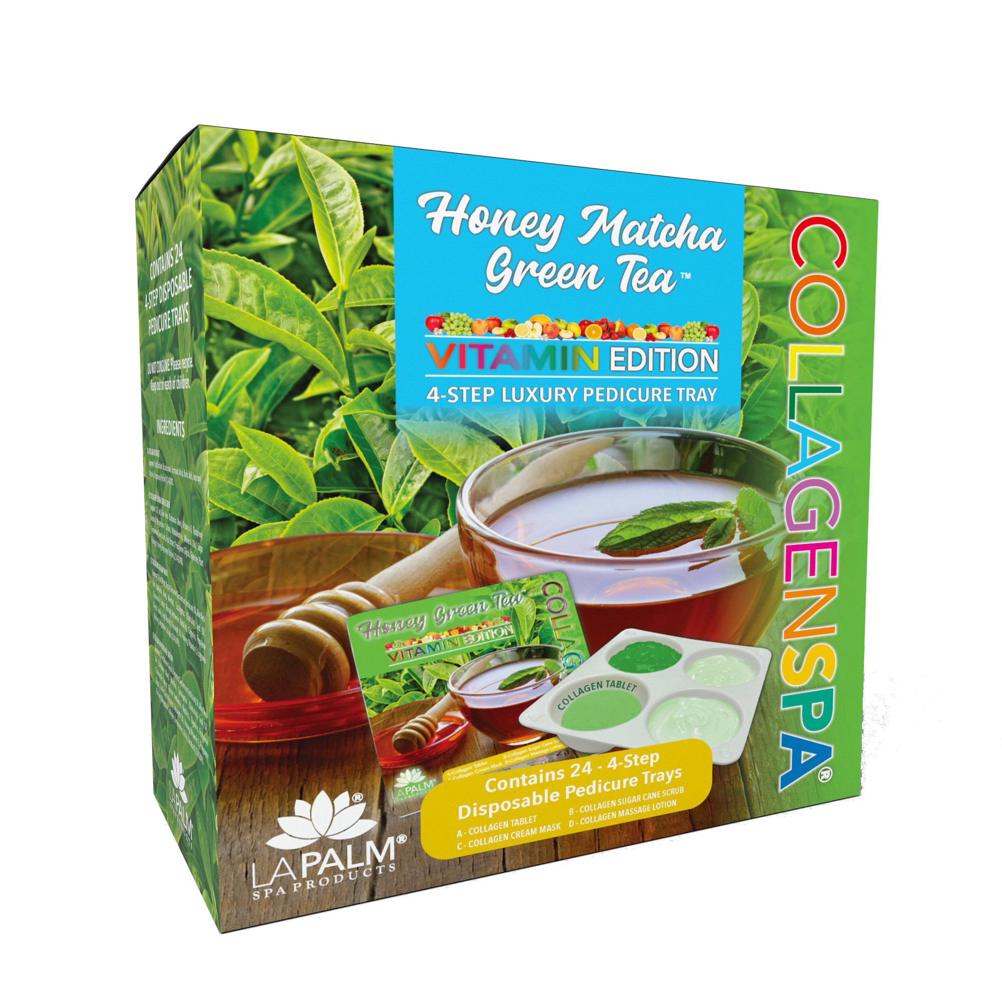La palm pedicure tray 24/box - matcha green