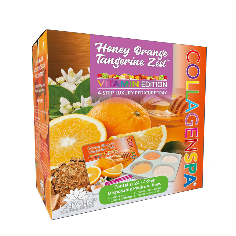 La palm pedicure tray 24/box - orange tangerine zest