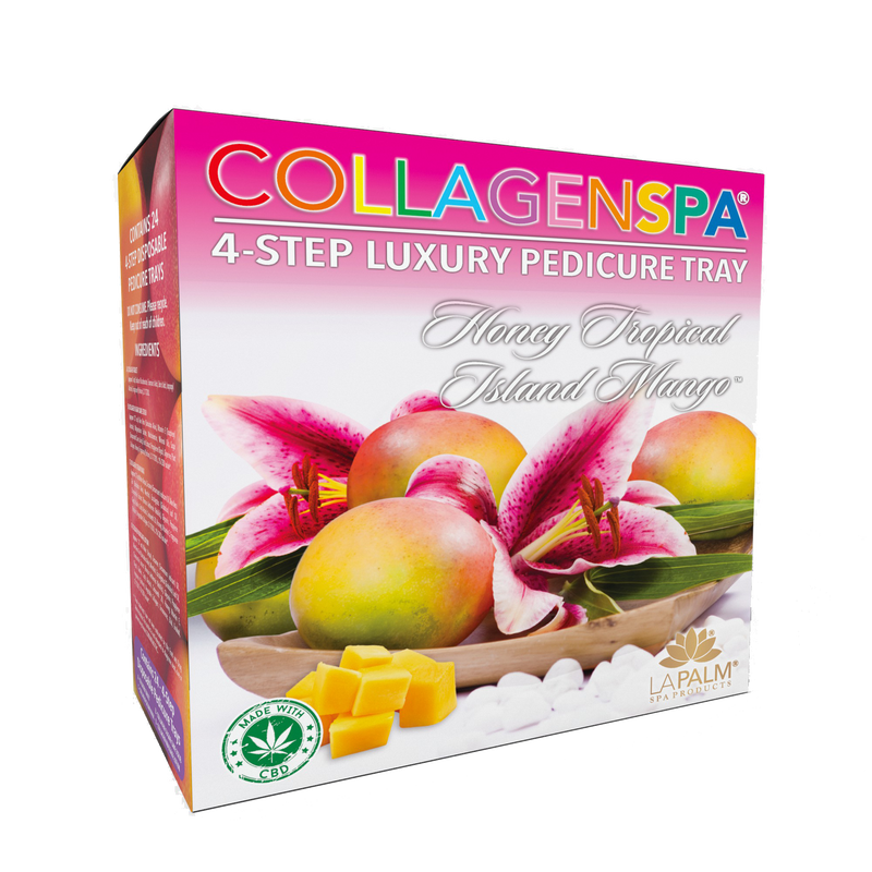 La palm pedicure tray 24/box - tropical island mango