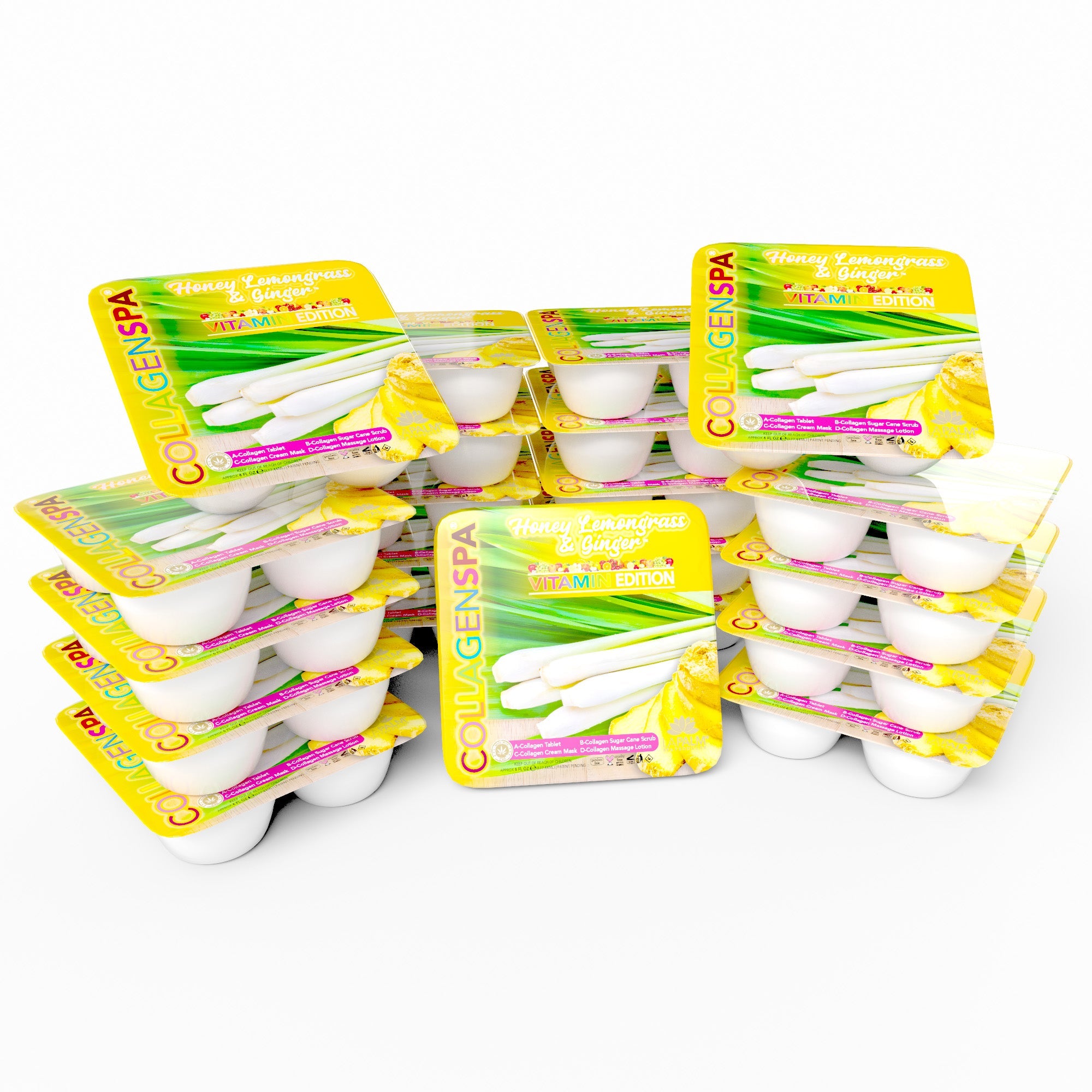 La palm pedicure tray 96/case - lemongrass