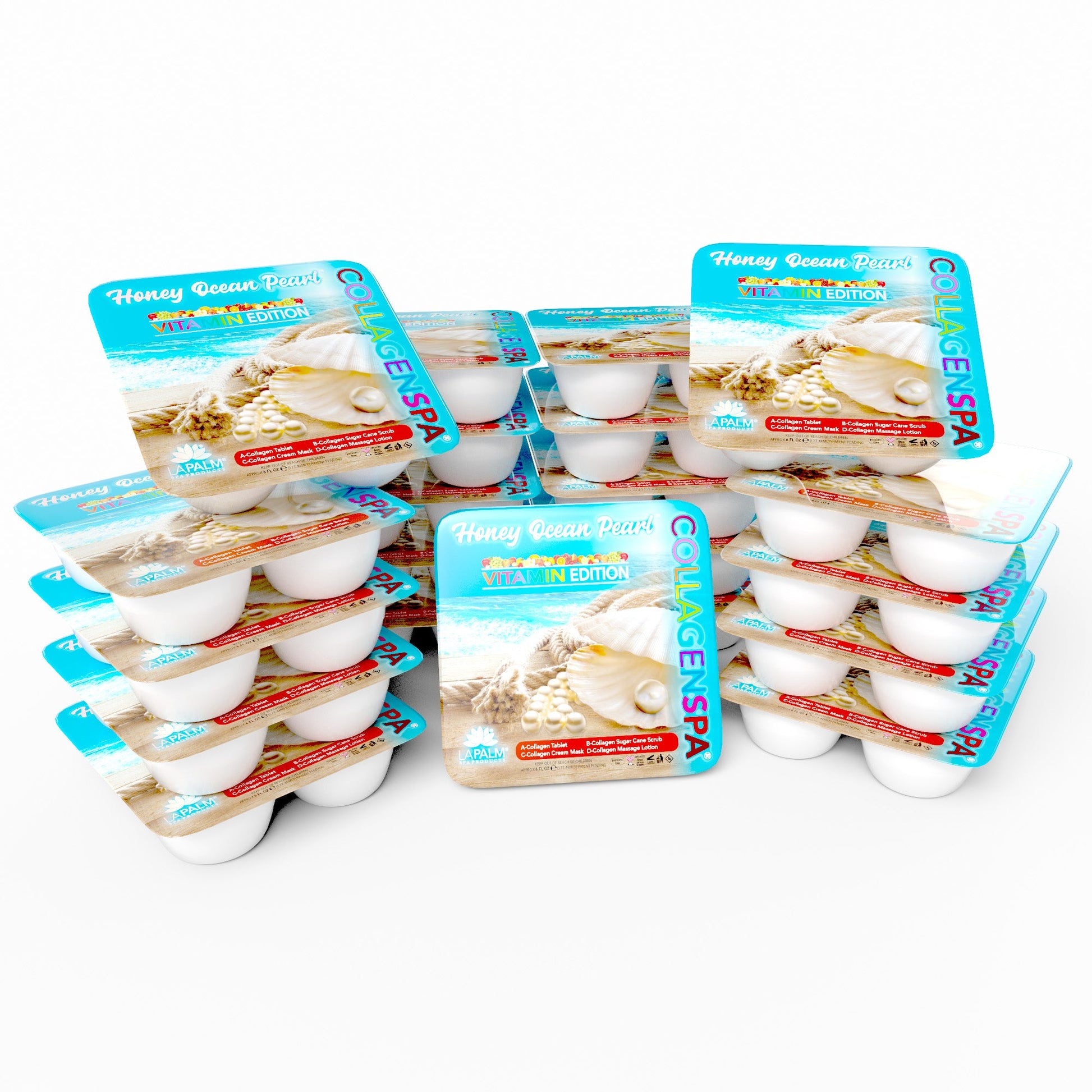 La palm pedicure tray 96/case - ocean pearl