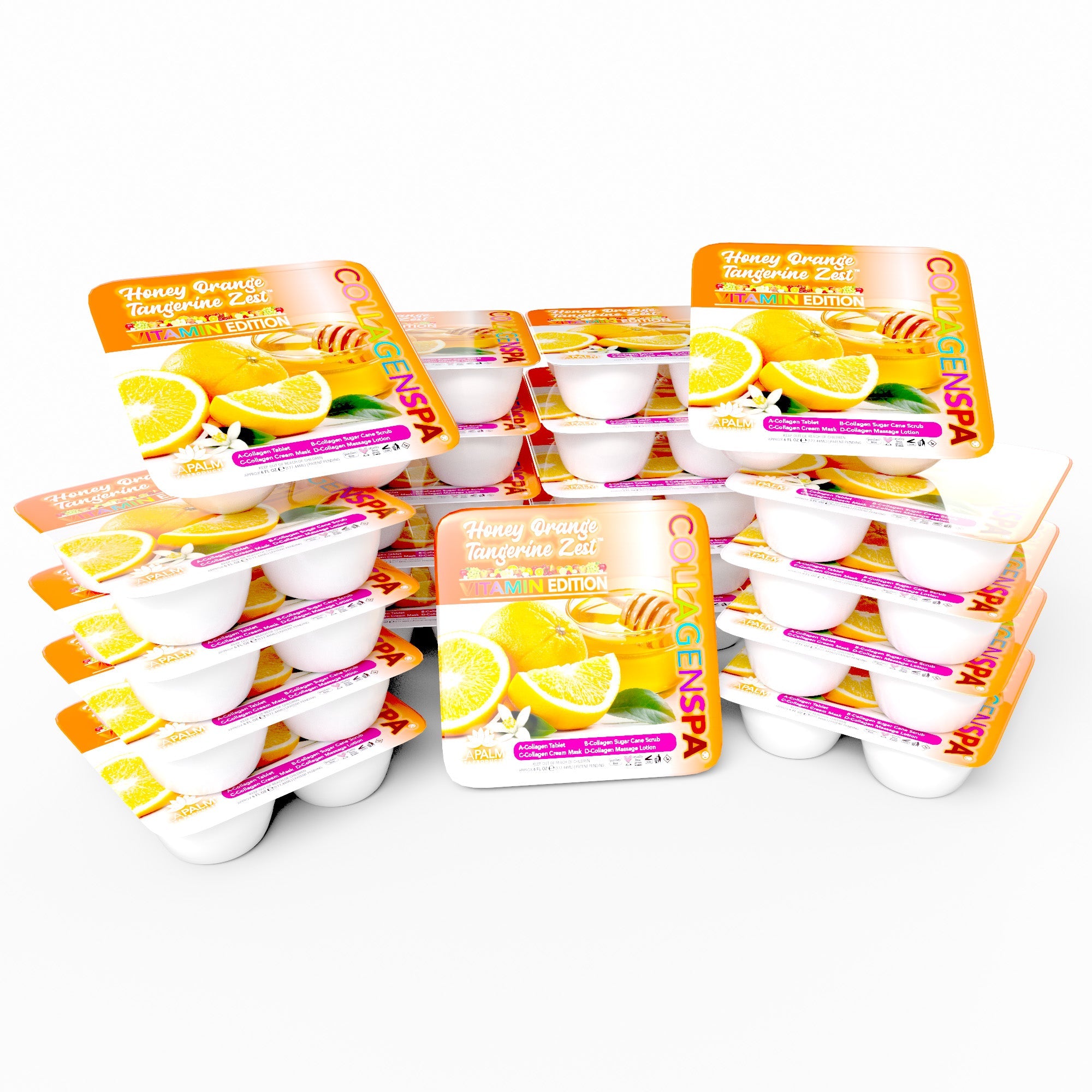 La palm pedicure tray 96/case - orange tangerine zest