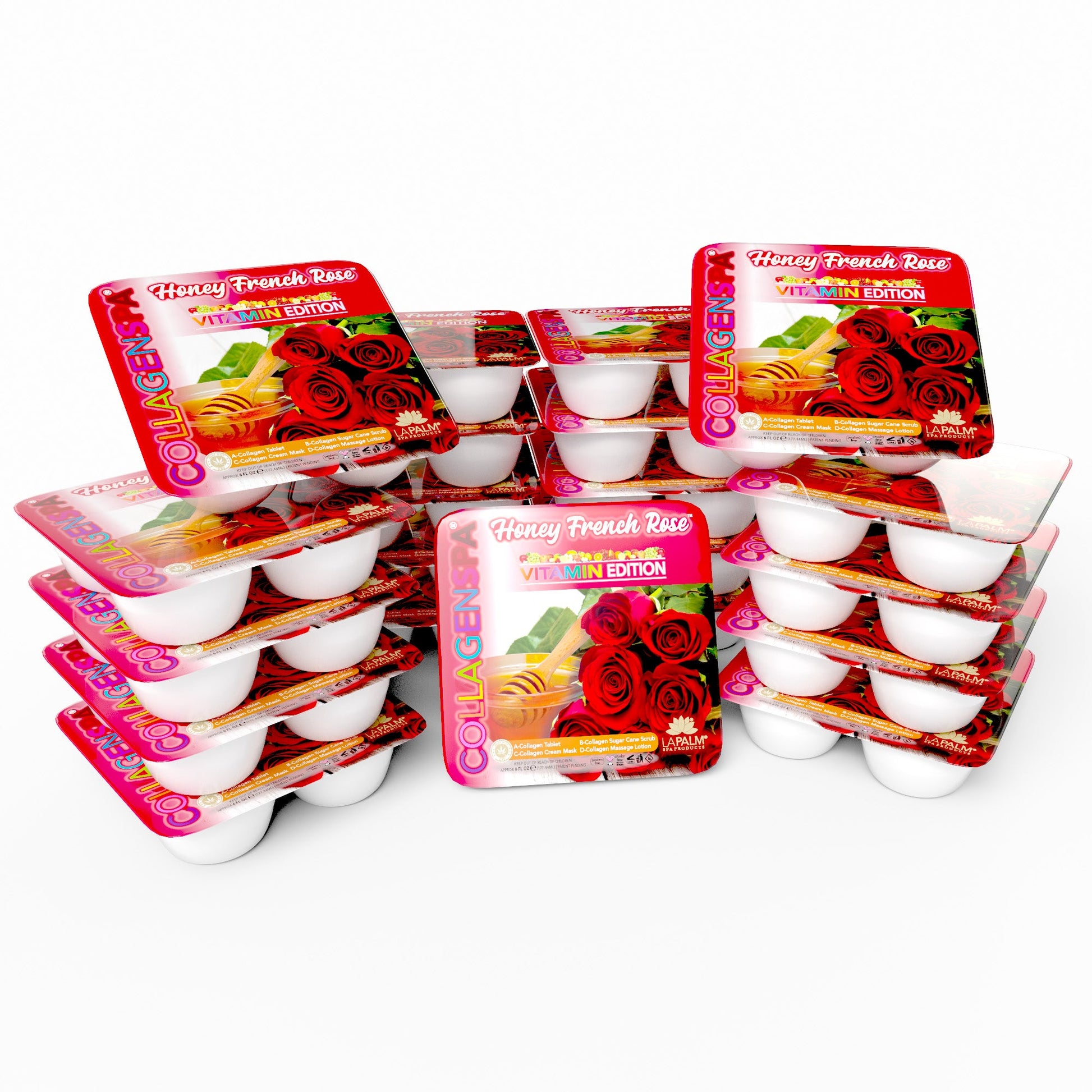 La palm pedicure tray 96/case - romantic rose