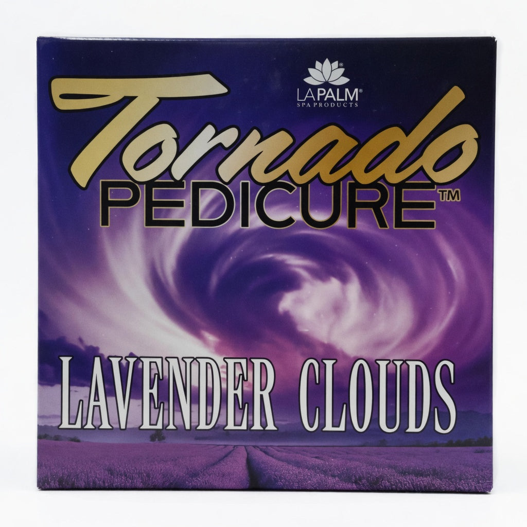 La palm tornado 5 step pedicure lavender clouds - single